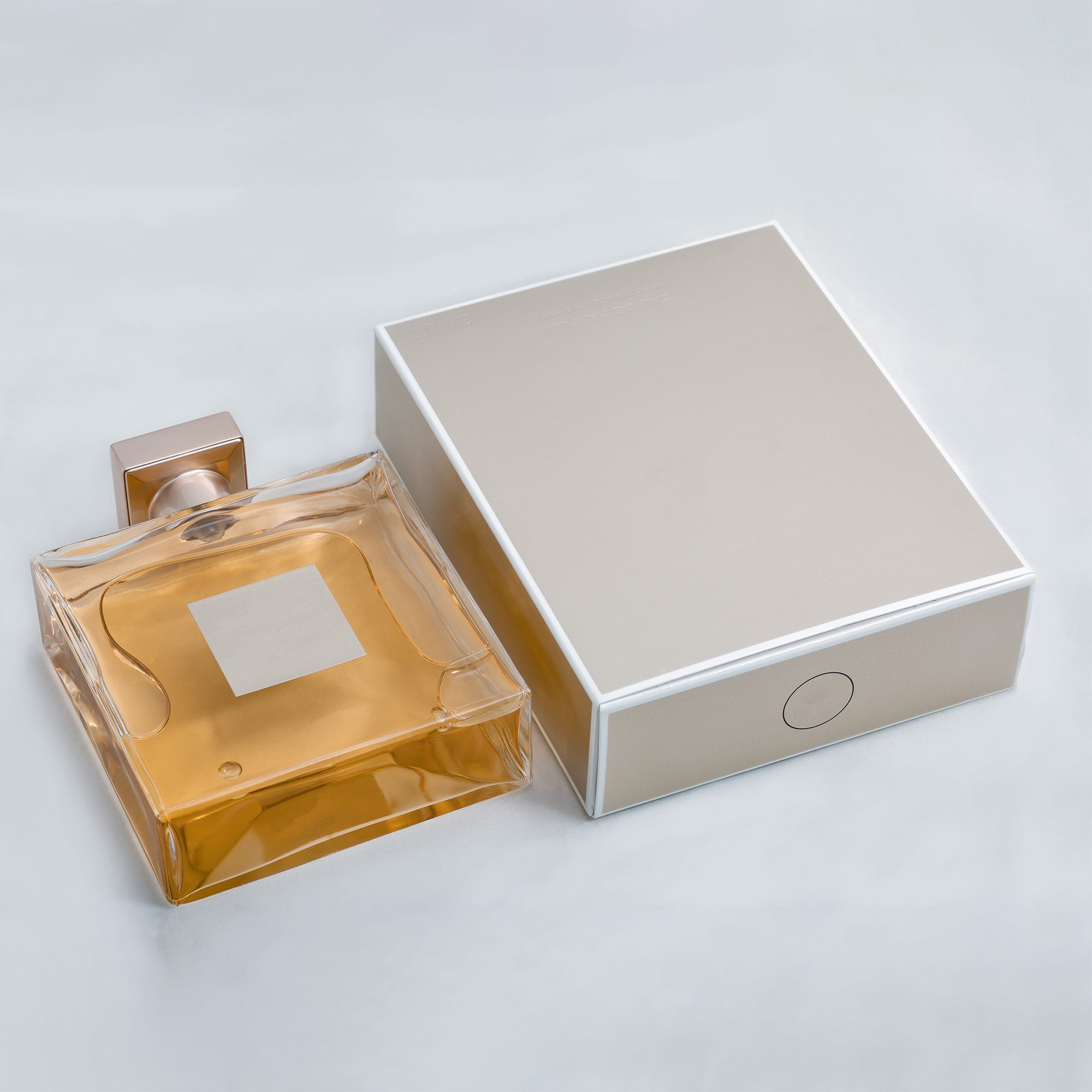 Perfume bottle and box